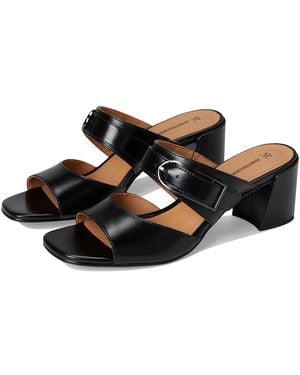 Johnston & Murphy Everly Buckle Slide Sandals, Leather - Black