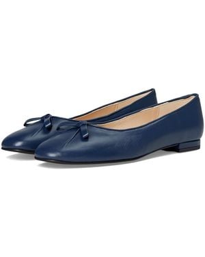 French Sole Poppie Flat Shoes, Leather - Blue