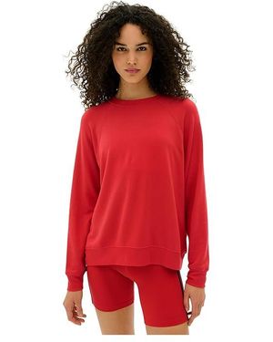 Splits59 Andie Oversized Fleece Sweatshirt Sweatshirt, Modal/Spandex - Red