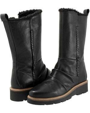 Softwalk Warner Boots 8.5 N (Aa) Leather/Suede - Black