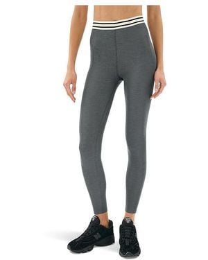 Splits59 Bailey High Waist Active Rib 7/8 Workout Heather/ Lg, Polyester/Spandex - Black