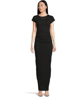 AllSaints Katarina Short Sleeve Dress Dress Uk 6 (Us 2) Cotton/Elastane - Black