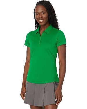 adidas Originals Performance Solid Short Sleeve Golf Polo Shirt Clothing, Polyester - Green