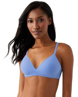 Wacoal How Perfect Non-Wire Bra 852189 Bra, Microfiber/Nylon/Spandex - Blue