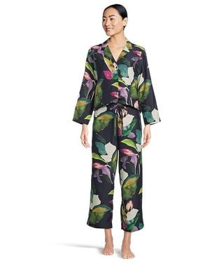 Natori Daido Notch Pajama Pajama Sets S 6-8) Polyester - Black