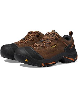 Keen Braddock Low Soft Toe (Cascade/ Ochre) Industrial Shoes - Black