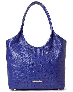 Brahmin Melora Tote Cross Body Handbags, Leather - Blue