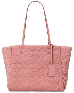 Kate Spade Tilly Quilted Medium Tote Bag Tote Handbags, Leather/Polyester - Pink