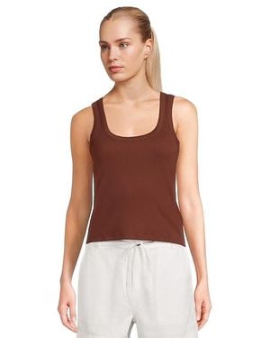 (取寄) メイドウェル レディース コットン リブド スクープ ネック タンク Madewell women (Re)Generative Cotton Ribbed Scoop Neck Tank Festival Red Re)generative Cotton Ribbed Scoopneck Tank | Madewell