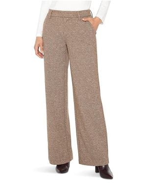Liverpool Los Angeles Petite Kelsey Mid-Rise Wide Leg Trouser 29 Inseam Clothing/Camel Herringbone - Black