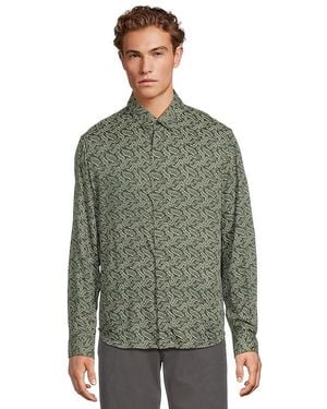 John Varvatos Rodney Shirt Clothing, Cotton - Green