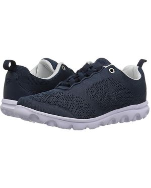 Propet Travelactiv Shoes 6 Xx (4E) Textile - Blue