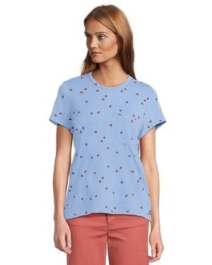 Toad&Co Primo Short Sleeve Crew Clothing, Cotton - Blue