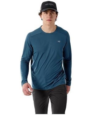 Arc'teryx Cormac Crew Long Sleeve Workout, Polyester - Blue