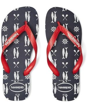 Havaianas Top Nautical Flip Flop Sandal Sandals/Ruby, Rubber - Red