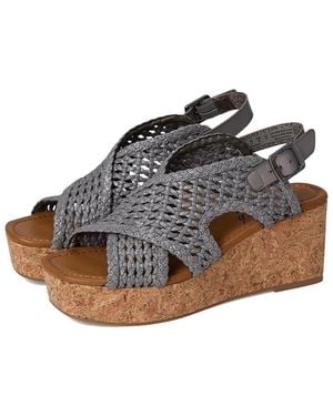Blowfish Andrea Wedge Shoes, Faux Leather/Textile - Metallic