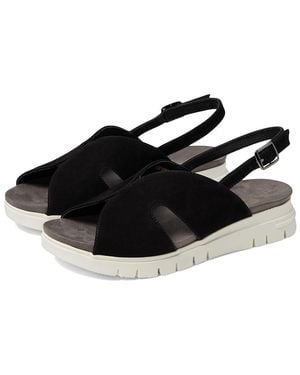 David Tate Madona Sandals 7 W (D) Leather - Black