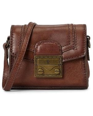 Frye Alex 4-Way Mini Belt Bag Wallet Handbags, Cotton/Leather - Brown