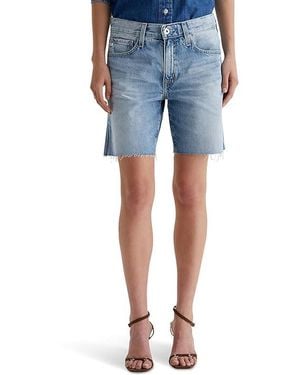 AG Jeans Ex-Boyfriend Mid Rise Slouchy Shorts Shorts, Cotton/Denim - Blue