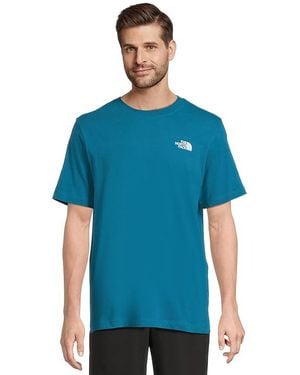 The North Face Evolution Regenerative Ink Box Nse Short Sleeve T-Shirts Graphic T Shirt Dusk/Summit Regenerative Ink Print - Blue