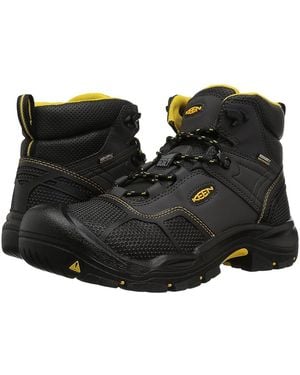Keen Logandale Waterproof Steel Toe (Raven/) Work Boots - Black