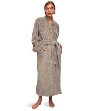 Eberjey Renewplush Long Robe Pajama, Cotton/Polyester - Black