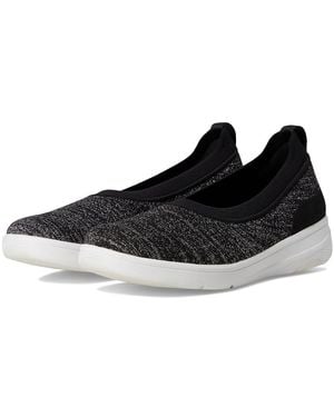 Fitflop Super-Q Knit Ballet Flats Slip-On Dress Shoes/Silvereen 11 M (B) Synthetic - Black