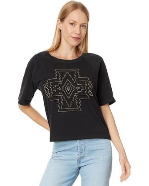 Pendleton Embroidered Harding T-Shirts Clothing, Cotton - Black