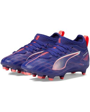 PUMA Ultra Match Firm Ground/All Ground (Little Kid/Big Kid) Athletic Shoes Lapis Lazuli/ /Sunset Glow, Synthetic - Blue