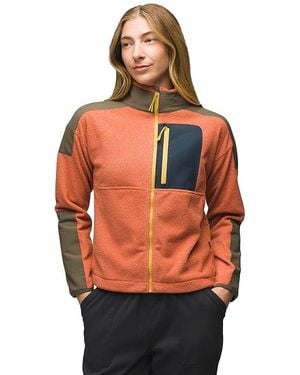 Prana Peak Fleece Jacket Vest Terracotta/Slate, Fleece/Polyester - Black