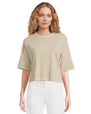 Madewell Esther Side Slit T-Shirts Clothing Sm 2-4) Cotton - Natural