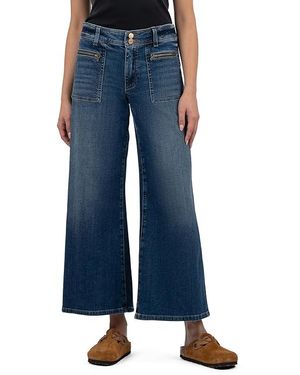 Kut From The Kloth Meg High Rise-Wider Waistband With Front Patch Pockets Jeans 6 - Blue