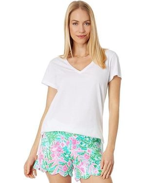 Lilly Pulitzer Meredith Tee (Resort) Clothing - Blue