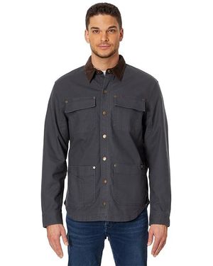 L.L. Bean Signature Lined Canvas Shirt Jacket (Carbon) Clothing - Black