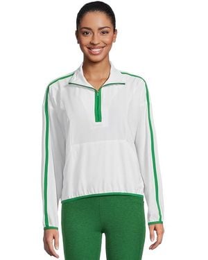 Beyond Yoga Contrast Half Zip Pullover Jacket True/Home Court, Elastane/Polyester - Green