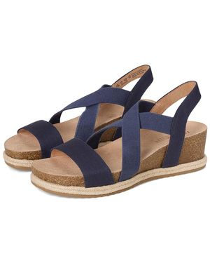 LifeStride Breeze Wedge Shoes 9.5 M (B) Faux Leather - Blue