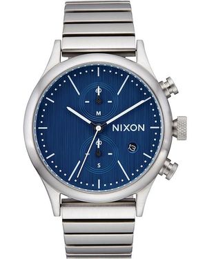 Nixon Station Chrono Watches/ Stainless Steel/Steel - Blue