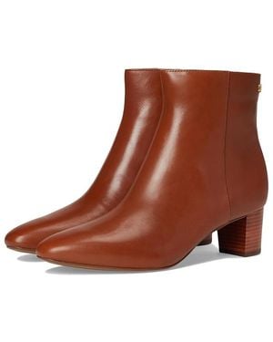 Ralph Lauren Demi Calfskin Bootie Boots 9 B - Brown