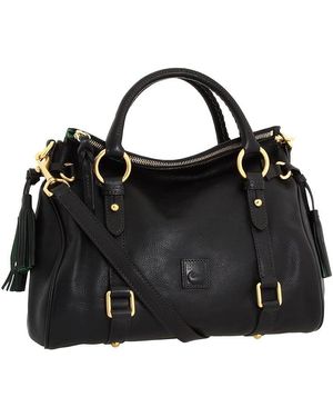 Dooney & Bourke Florentine Small Satchel Handbags/ Trim, Leather - Black
