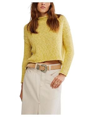 Free People Opal Sweater Sweater Xl 16) Acrylic/Cotton - Yellow