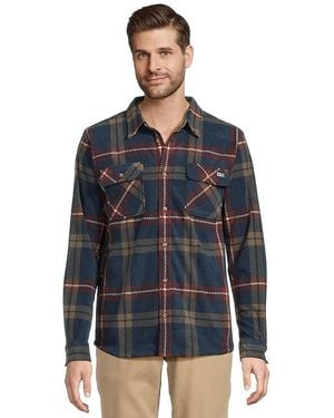 Salty Crew Swellter Polar Fleece Shirt Jacket, Fleece/Polyester - Blue