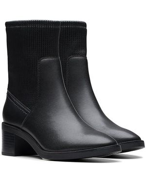 Clarks Lileigh Holly ( Leather) Boots - Black