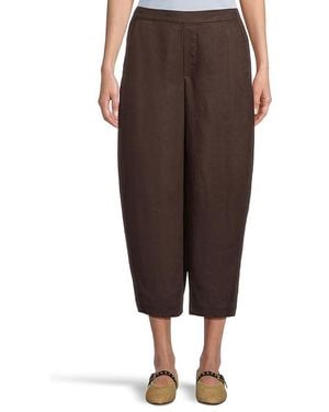 Madewell Barrel Flat Front E-Back Linen Pull-On - Black