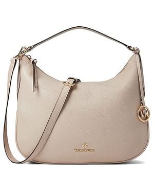 MICHAEL Michael Kors Kelsey Medium Hobo Convertible Shoulder Shoulder Handbags, Leather - Black