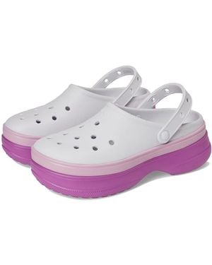 Crocs™ Classic Stacked Clogs Platform Platform Clog Shoes 5 - Purple