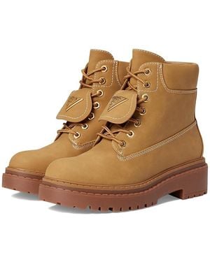 Guess Leavey Boots, Rubber - Brown