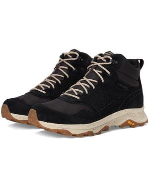 Merrell Speed Solo Mxd Mid Waterproof Climbing Shoes/Dark Moss, Leather/Suede - Black