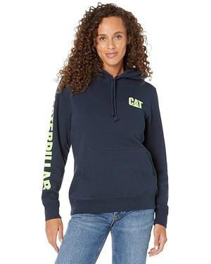 Caterpillar Trademark Banner Pullover Hoodie Clothing, Cotton/Polyester - Blue