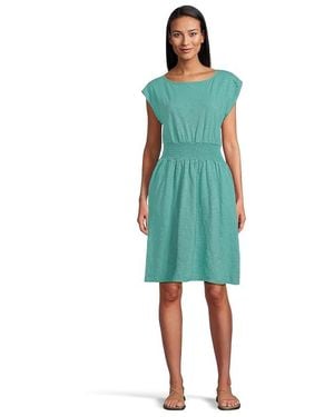 Mod-o-doc Dolman Sleeve Smocked Waist Dress Dress Xl (Us 16) Cotton - Black