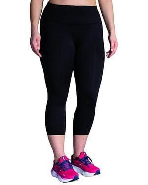 Brooks Spark Capri Clothing Xs (Us 0-2) Polyester/Spandex - Blue